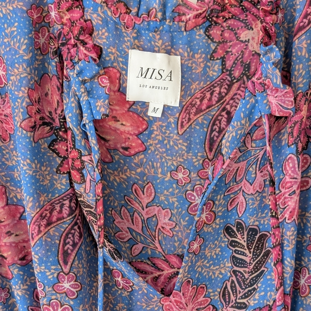 Misa Los Angeles Lilian Floral Mini Dress M Night Blooms - Picture 5 of 15
